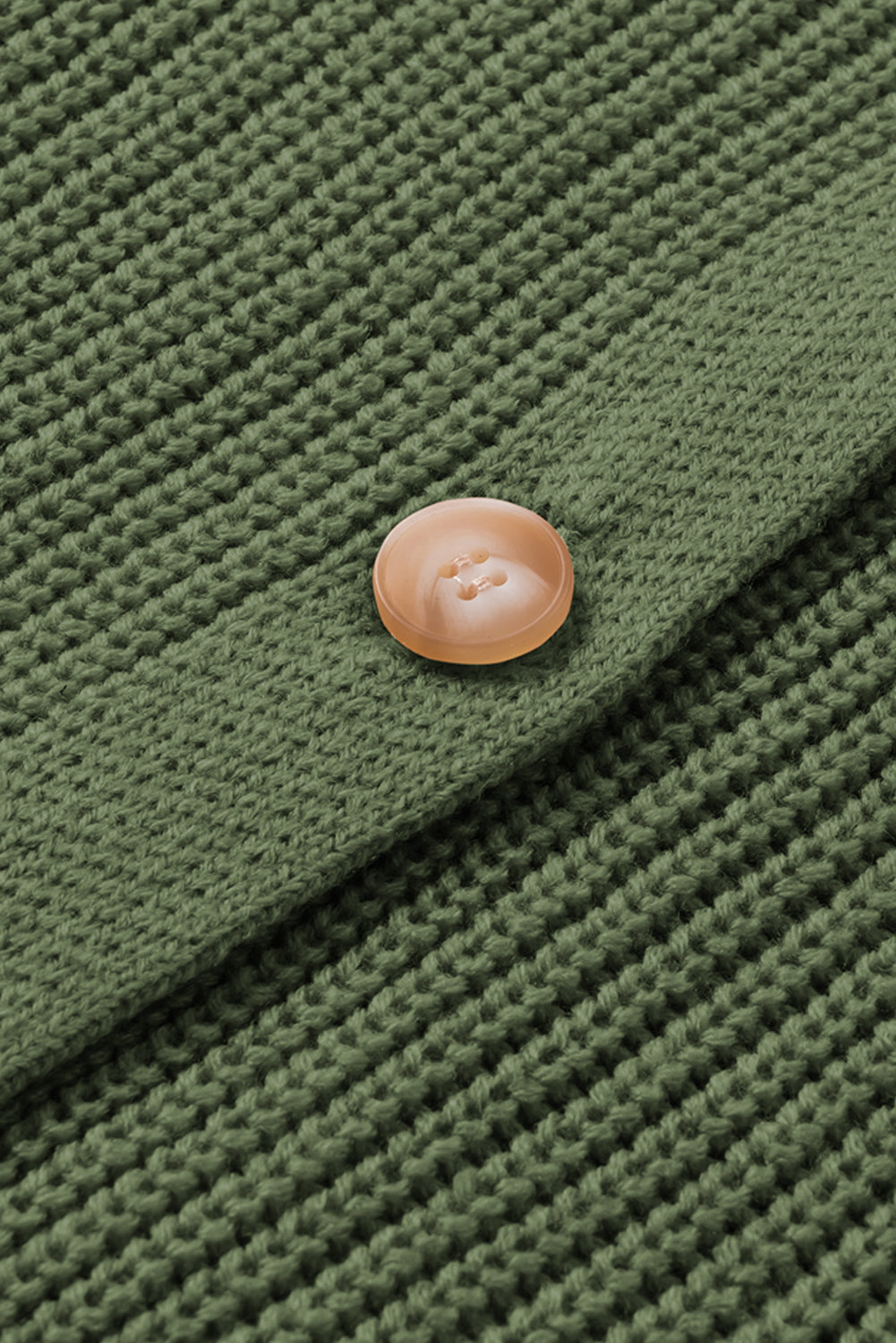 Pink Knit V Neck Bishop Sleeve Button Cardigan