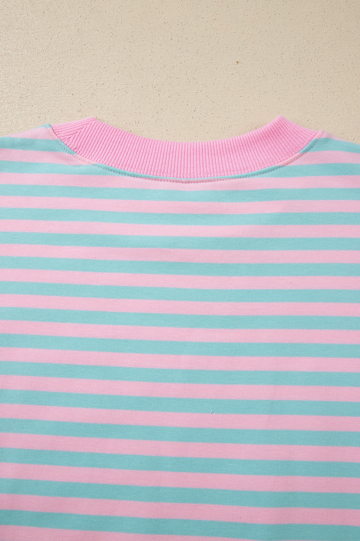 Striped Long Sleeve Pullover and Shorts Lounge Set