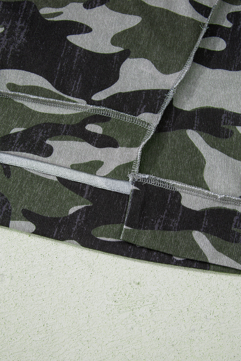 Retro Camo Drop Shoulder Oversized Sweatshirt for Women