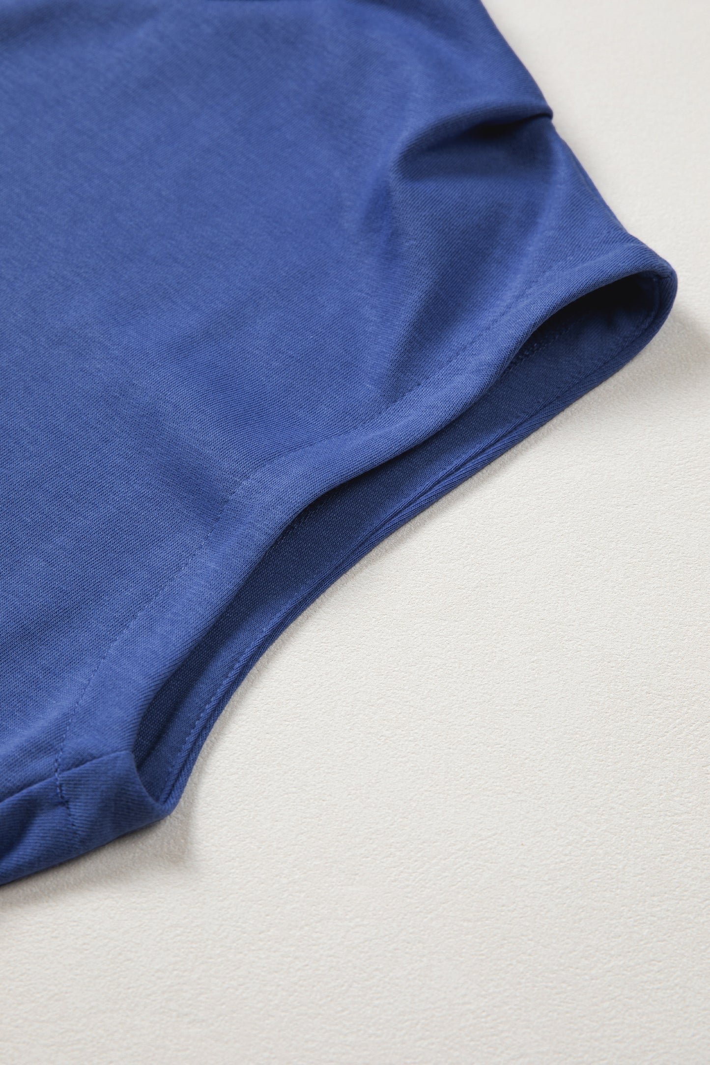 High Neck Cap Sleeve Loose Casual Top