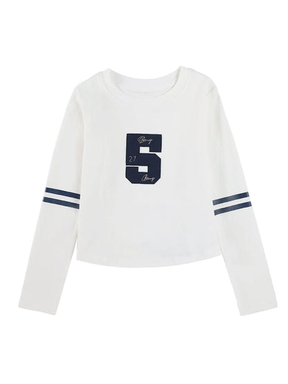 Girls Long Sleeve Graphic T Shirt Casual Crew Neck