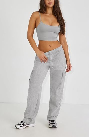 High Waist Y2K Multi-Pocket Cargo Sweatpants