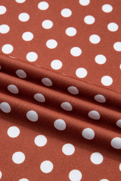 Polka Dot Lounge Short Set Casual Two Piece Outfit