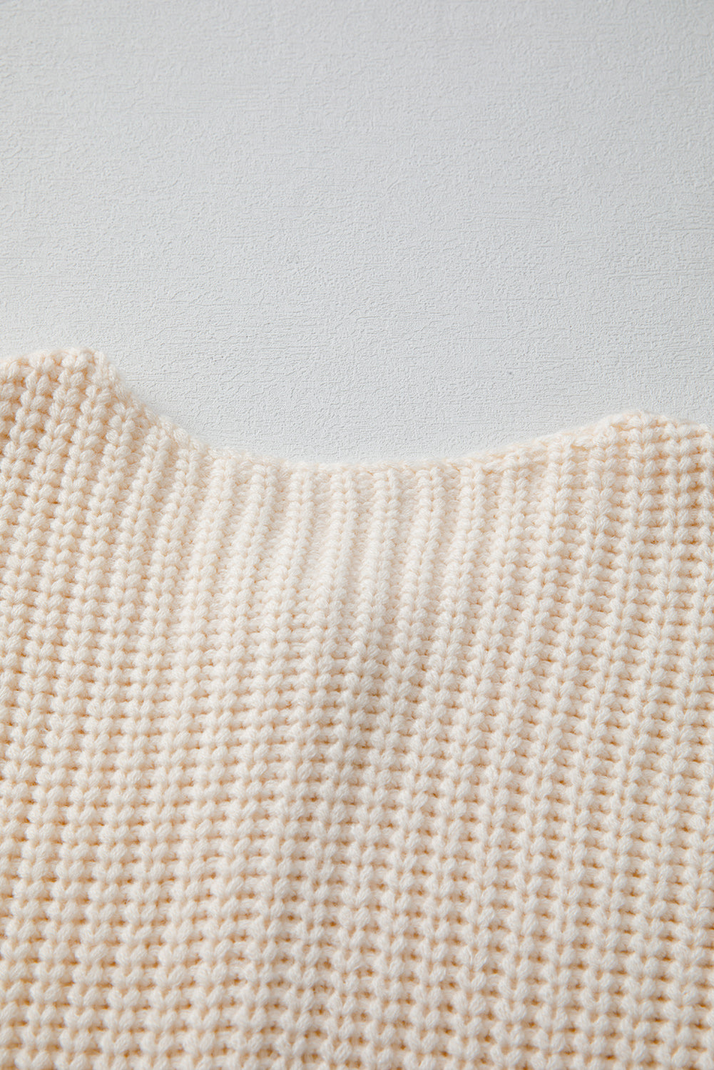 White Chunky Knit Button Front Sweater Vest Women