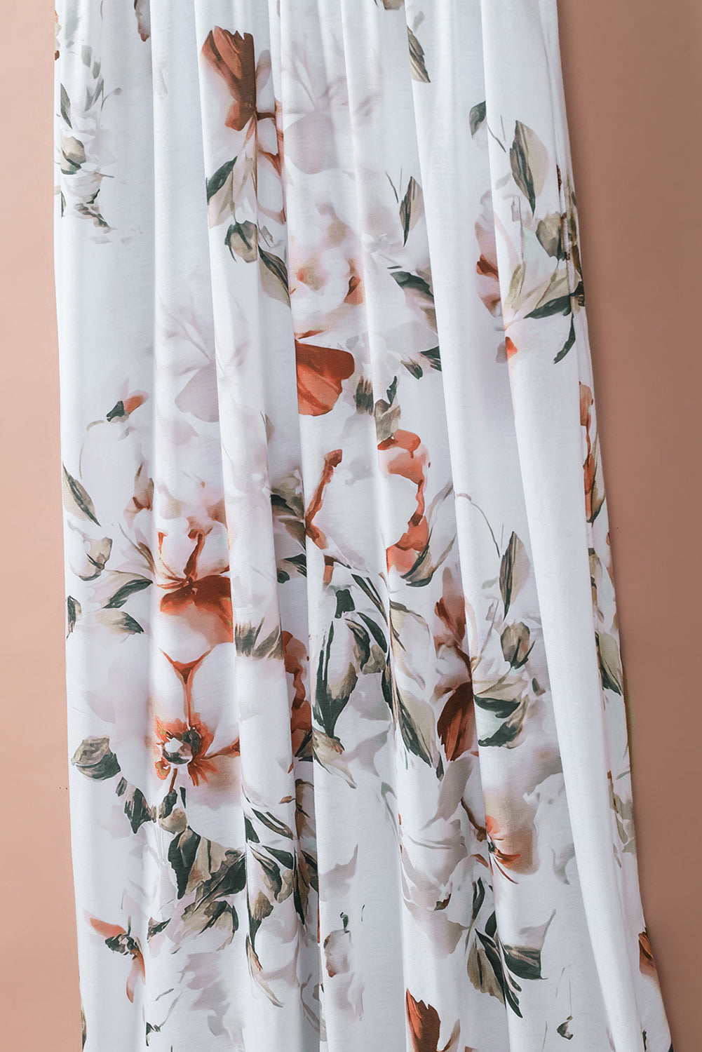 Striped Floral Sleeveless Maxi Dress with Pockets