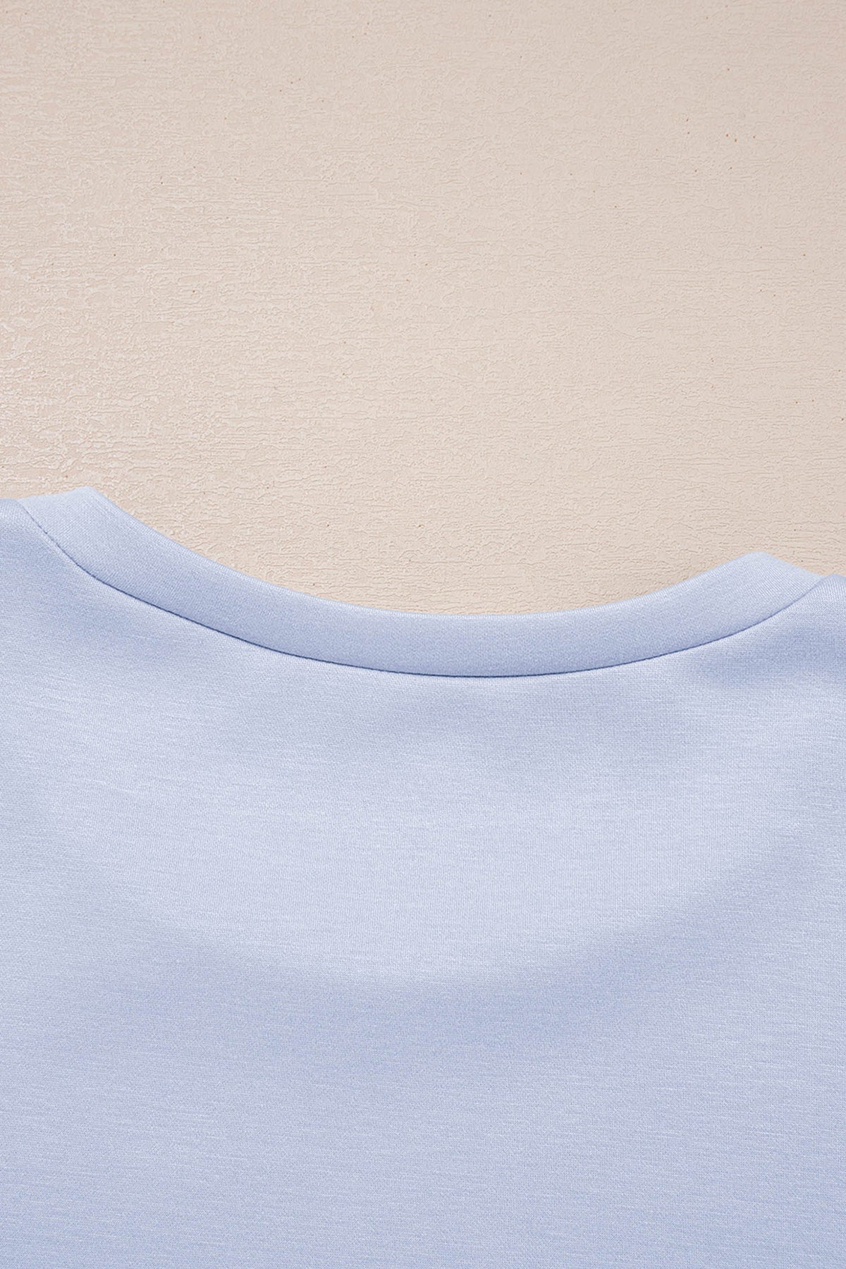 Scalloped Hem Puff Sleeve Lounge Set Casual Two Piece