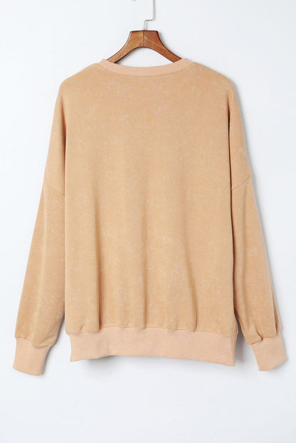 Leopard Game Day Football Oversized Graphic Sweatshirt