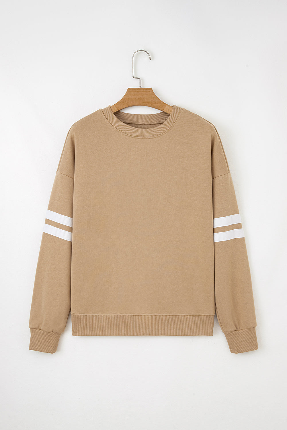 Varsity Stripe Drop Shoulder Oversized Women’s Sweatshirt