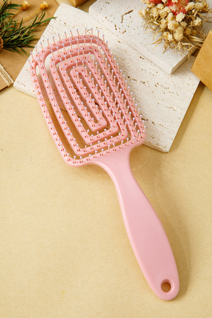 Pink Paddle Hair Brush Volume Detangling Scalp Massage