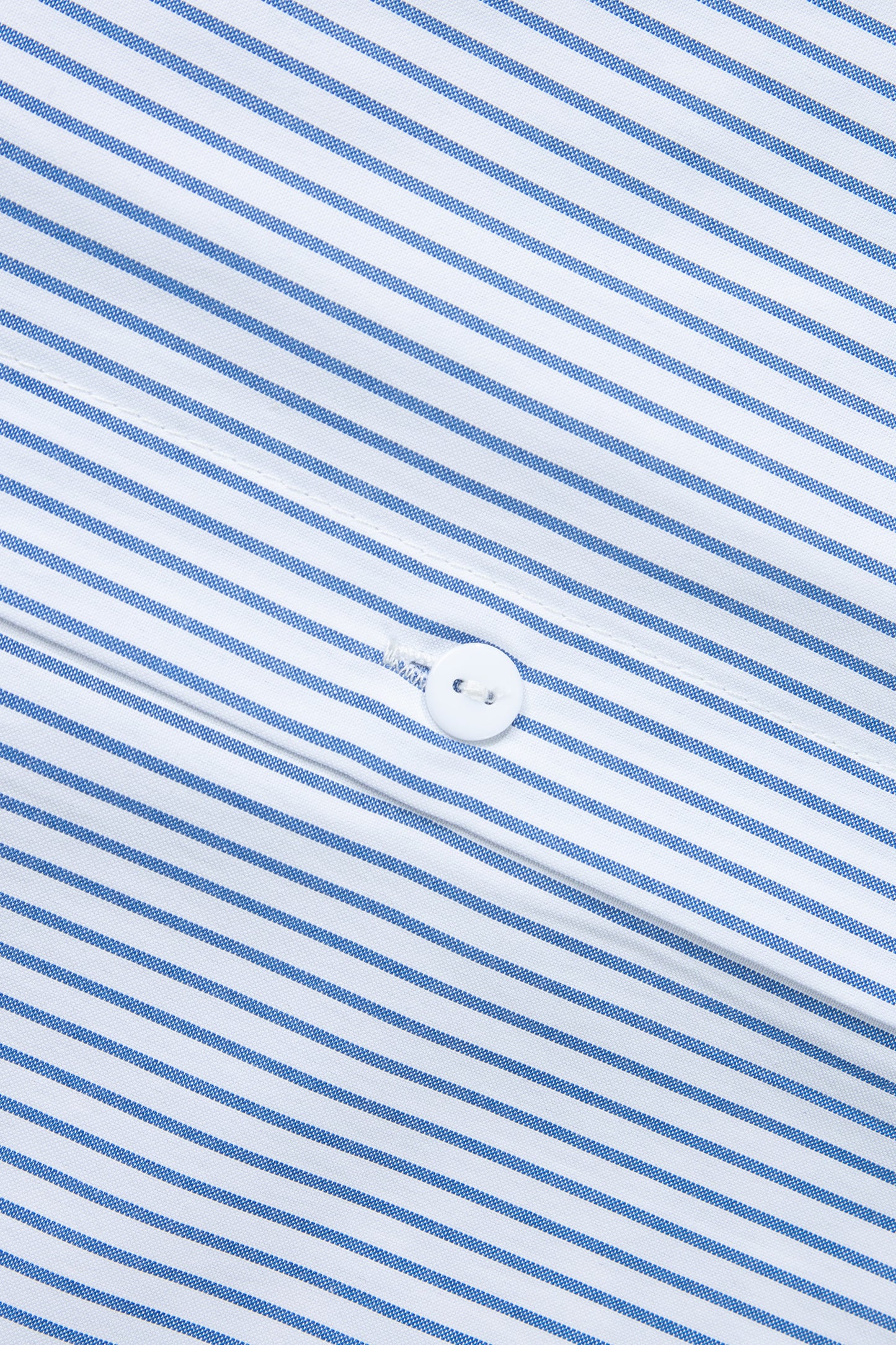 Sky Blue Striped Colorblock Leopard Patchwork Pocket Shirt