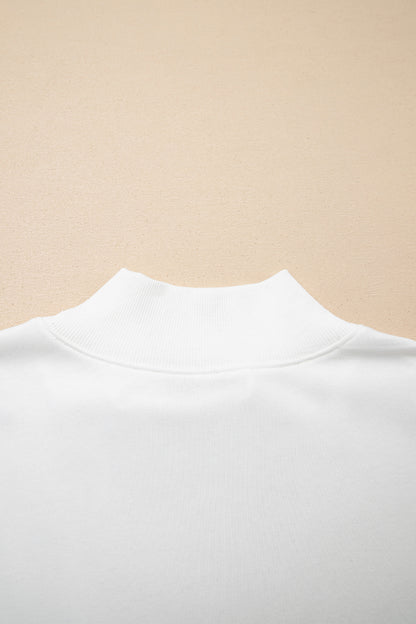 High Neck Cap Sleeve Loose Casual Top