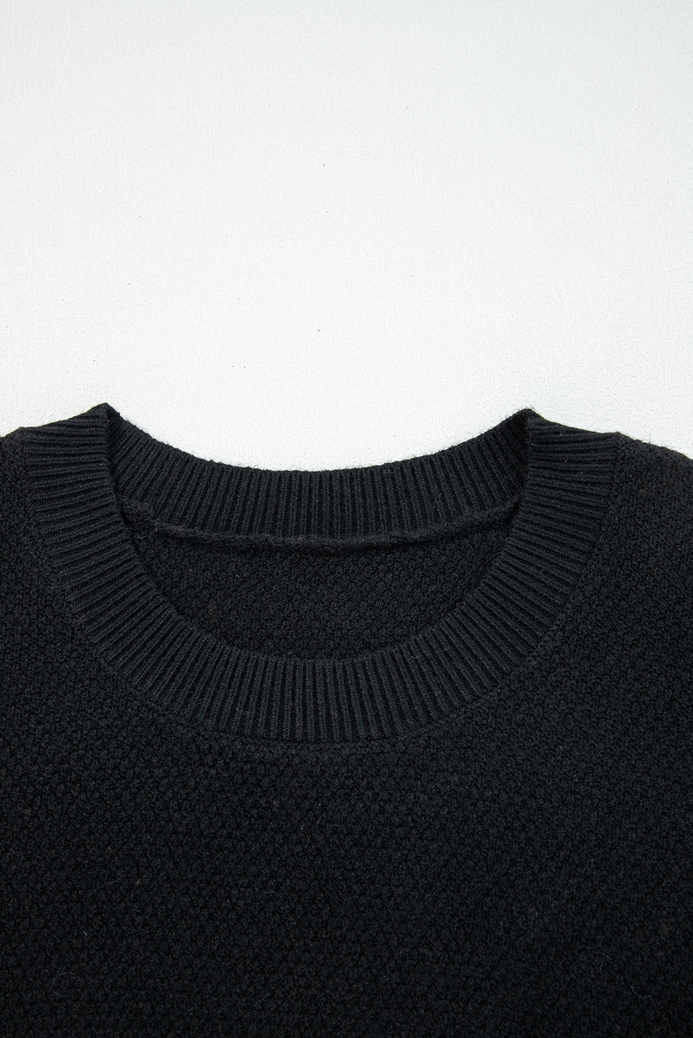 Parchment Color Block Knit Striped Sleeve Detail Casual Sweater
