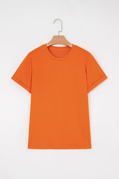 White Casual Crew Neck Short Sleeve Basic Tee