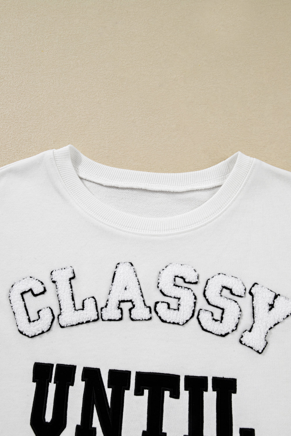 CLASSY UNTIL KICKOFF Football Graphic Oversized Sweatshirt