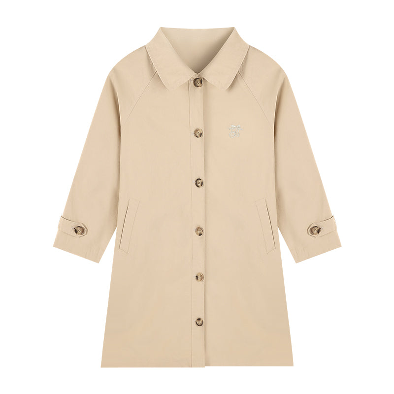 Trendy Kids’ Trench Coat with Classic Collar