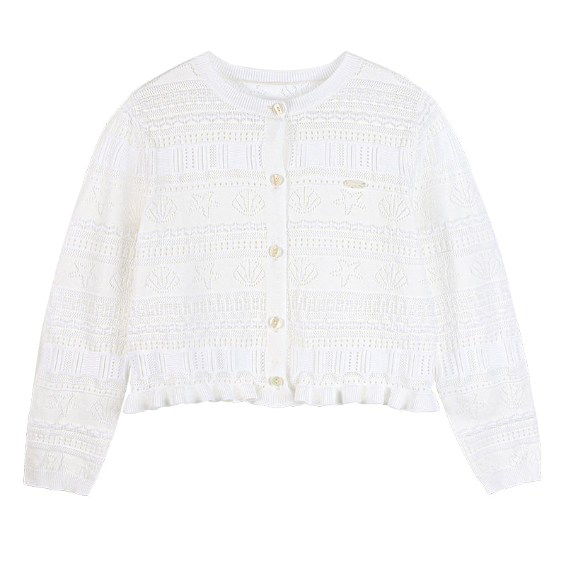 Girls Summer Knit Cardigan Sun Protection Cover Up