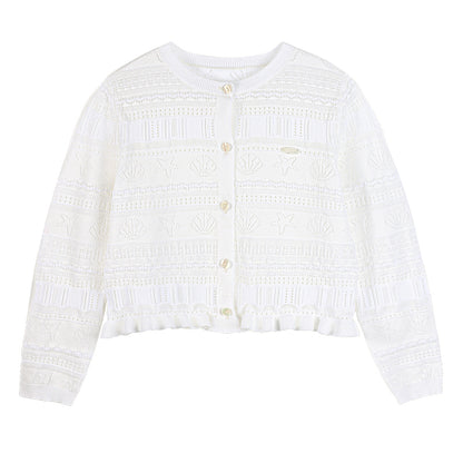 Girls Summer Knit Cardigan Sun Protection Cover Up