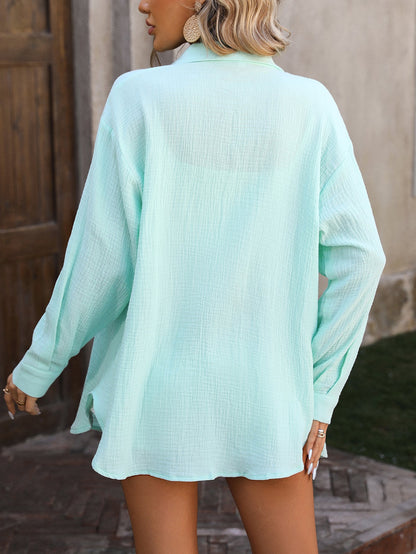 Chic Beach Cover Up Shirt - Relaxed Fit for Summer