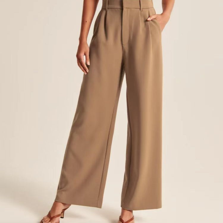 Women's High Waisted Wide Leg Dress Pants with Pockets