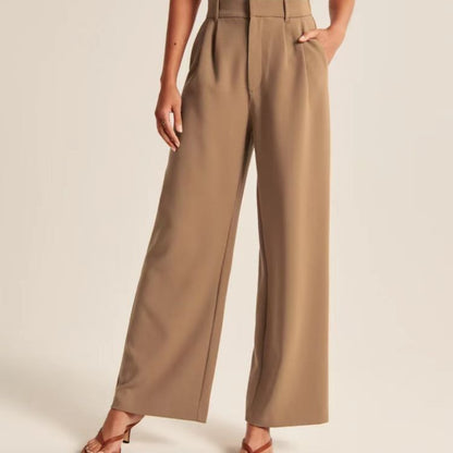 Women's High Waisted Wide Leg Dress Pants with Pockets