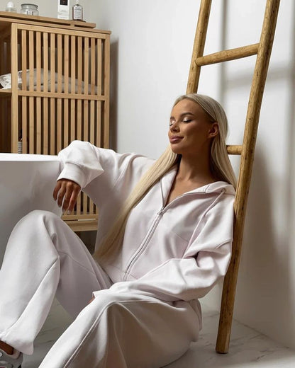 Women's 2 Piece Lounge Set Zip Up Hoodie & Joggers