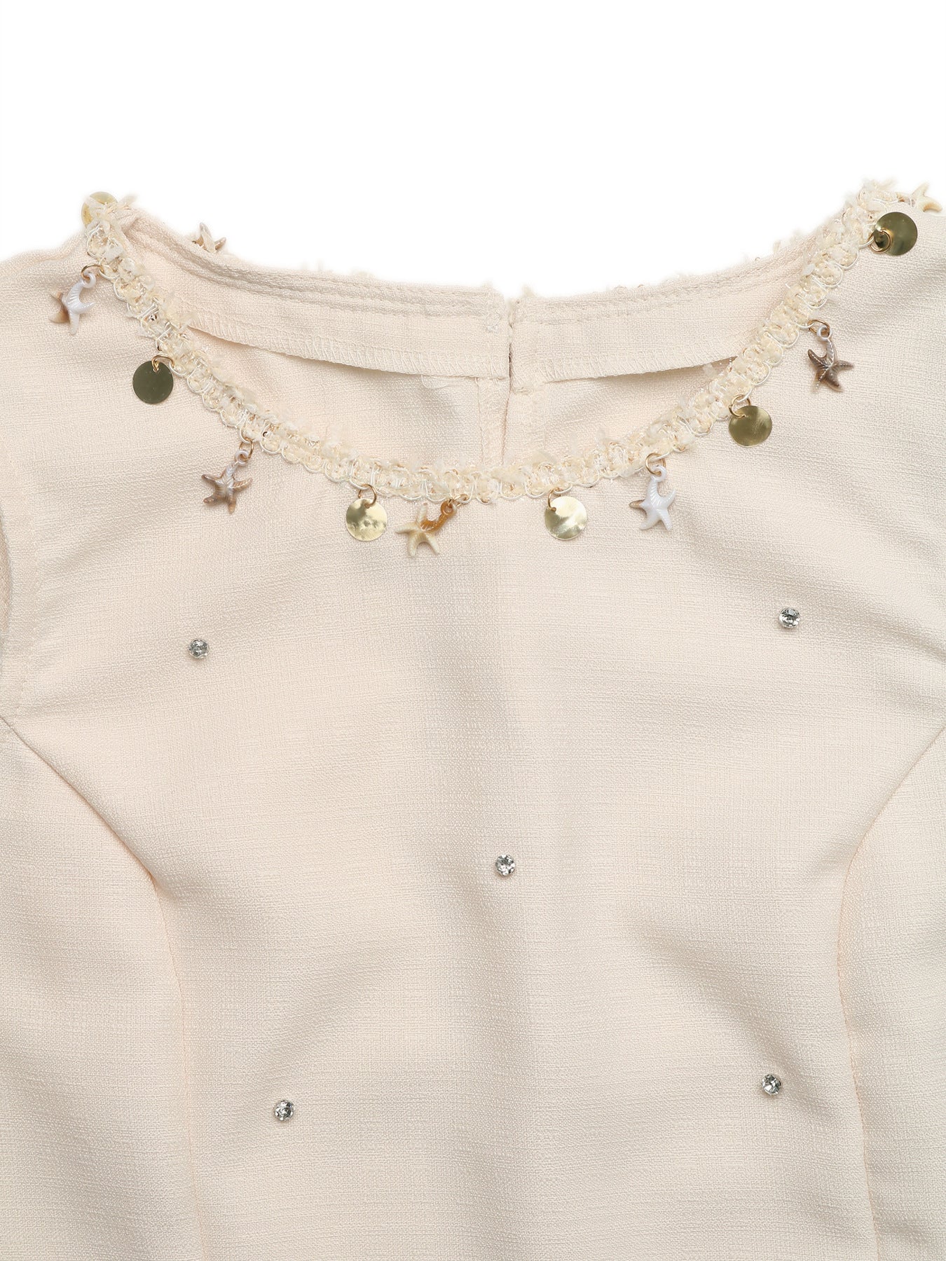Elegant Tweed Two-Piece Set Shell Lace Top & Mini Skirt