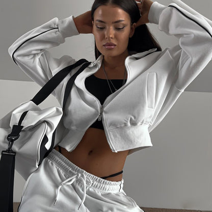 Women's Zip-Up Hoodie & Joggers 2 Piece Matching Set