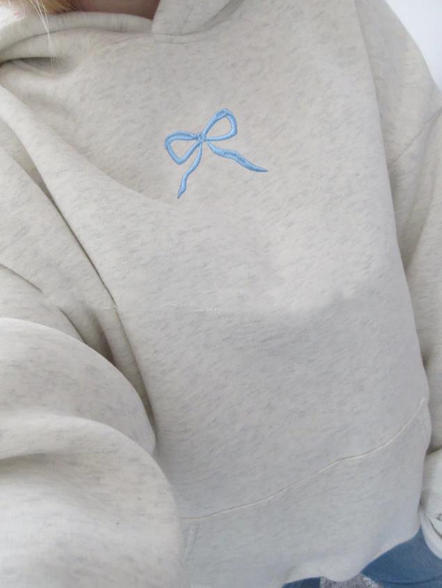 Women's Coquette Bow Oversized Hoodie Pullover