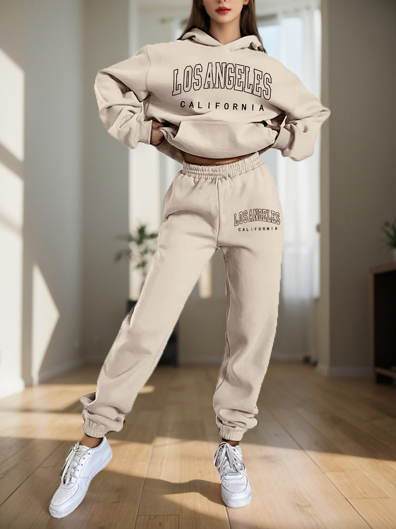 Women's Fleece Graphic Hoodie Jogger Set