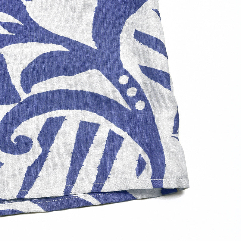 STropical Leaf Print Strapless Wide Leg Resort Jumpsuit
