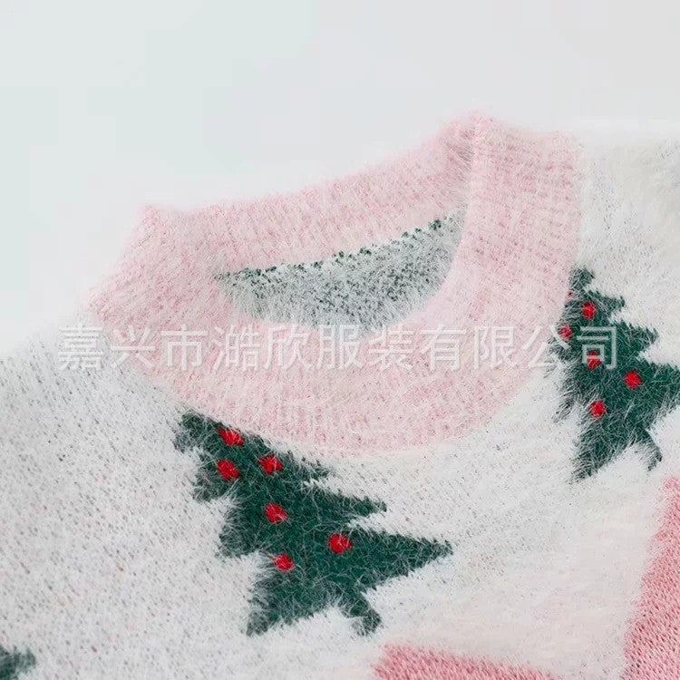 Women's Oversized Fuzzy Snowman Christmas Sweater