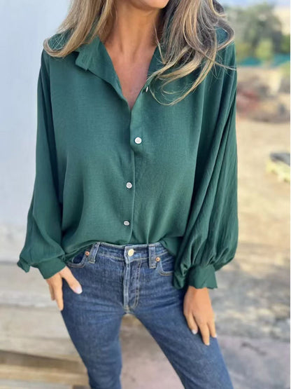 Women's Oversized Button Down Shirt Long Sleeve Collared