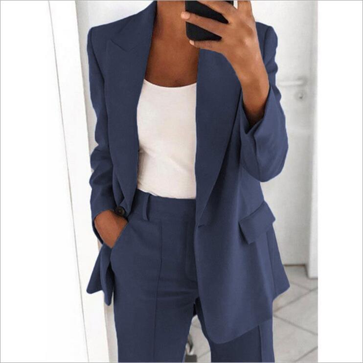 Women's 2 Piece Blazer Pants Set Business Casual Workwear
