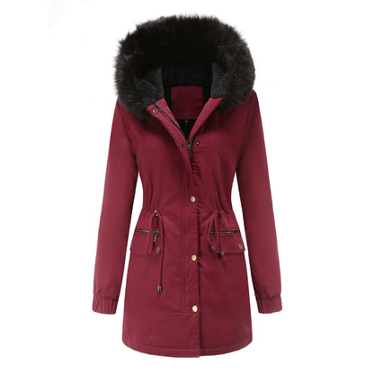 Women's Winter Parka Faux Fur Hooded Warm Long Coat