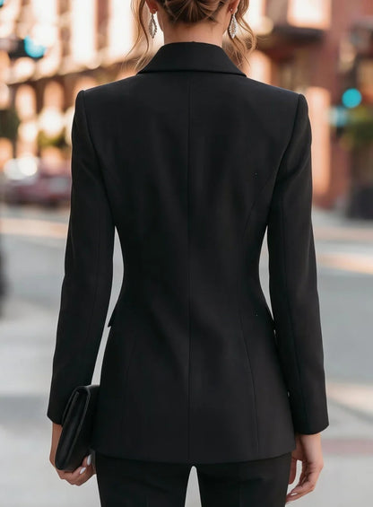 Women's Slim Fit Shawl Collar One Button Blazer
