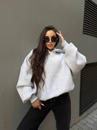 Women's Oversized Fleece Drop Shoulder Hoodie