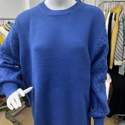 Women's Cable Knit Crew Neck Oversized Pullover Sweater