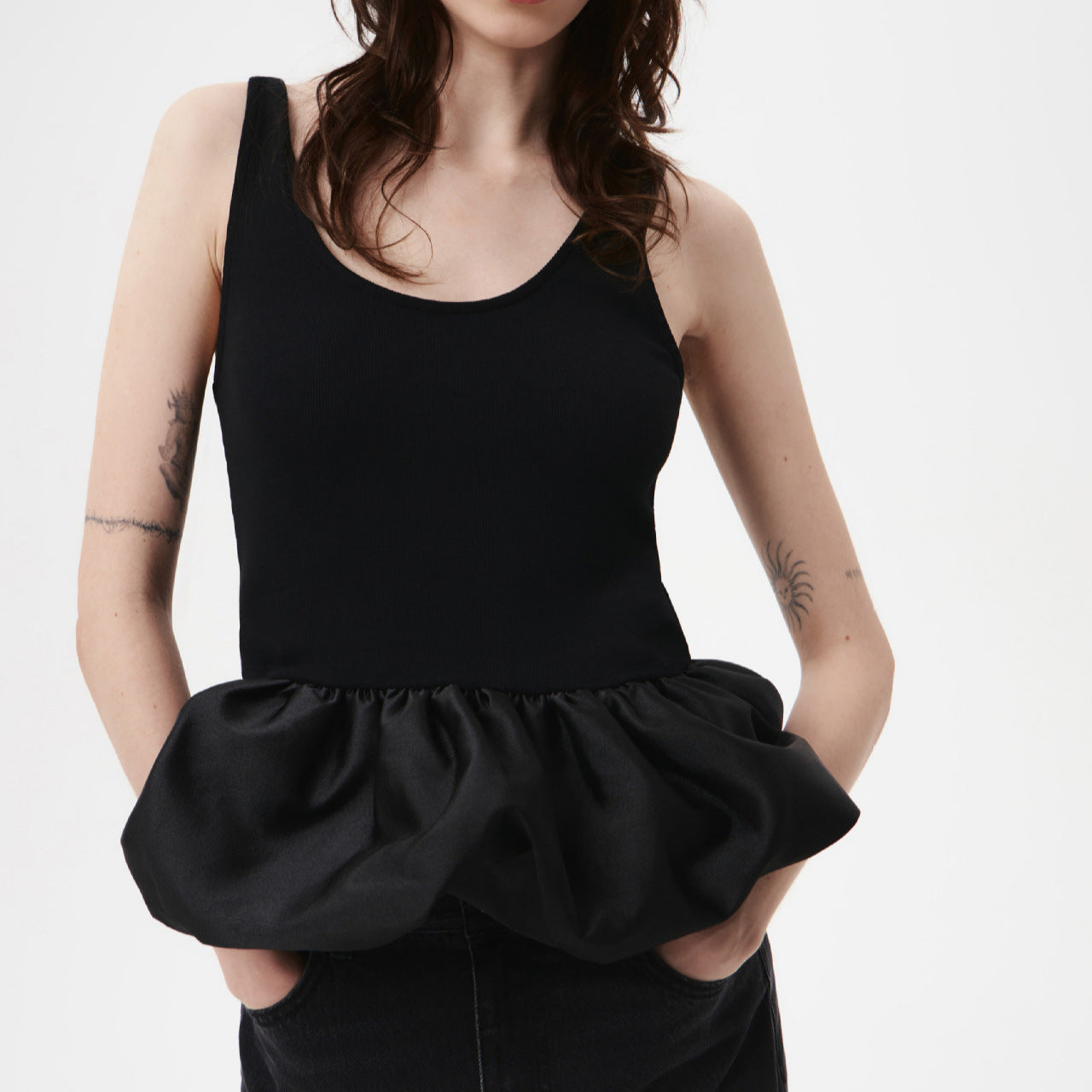 Sexy Modal Bubble Hem Tank Top – European Street Trend
