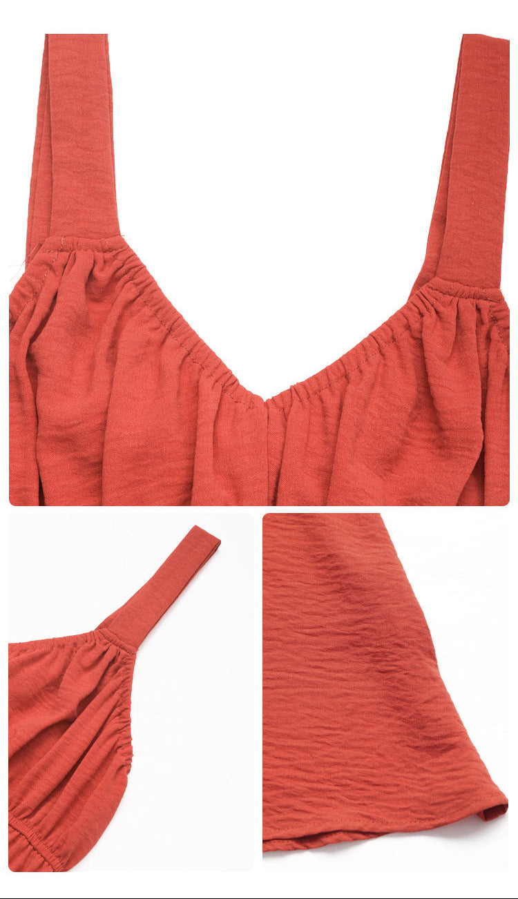 Women’s Smocked Strap Maxi Dress Sleeveless Summer