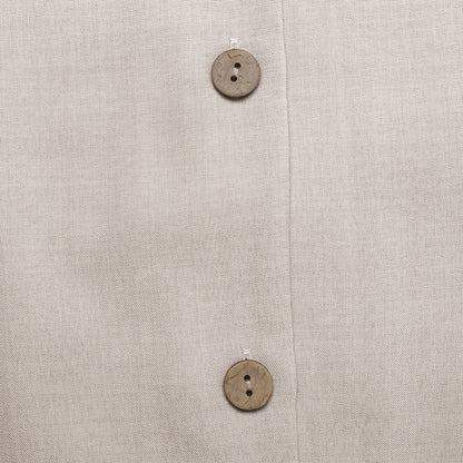Linen Look Midi Dress Button Front Sleeveless Shirt