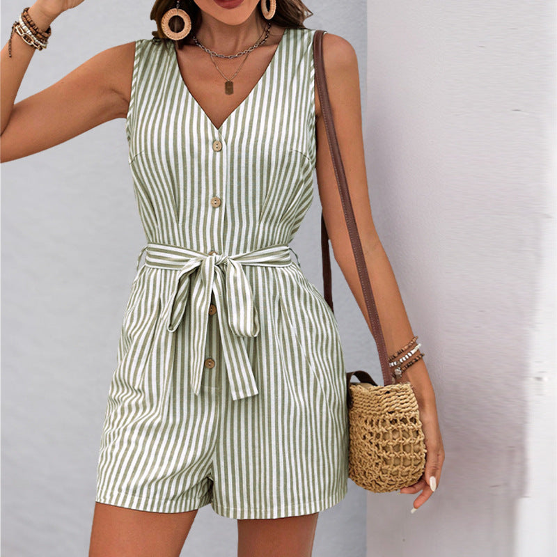 Solid Ribbed Knit Top V Neck Short Sleeve Casual Tee