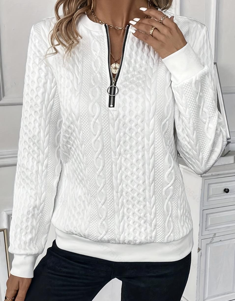 Women's Half Zip Quilted Sweatshirt Casual Pullover