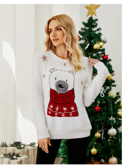 Cute Polar Bear Christmas Sweater for Women