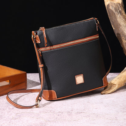 Vintage Pebbled PU Leather Crossbody Bag for Women