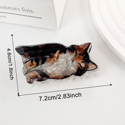 Cute Cat Hair Claw Clips Kawaii Shell Pattern for Women