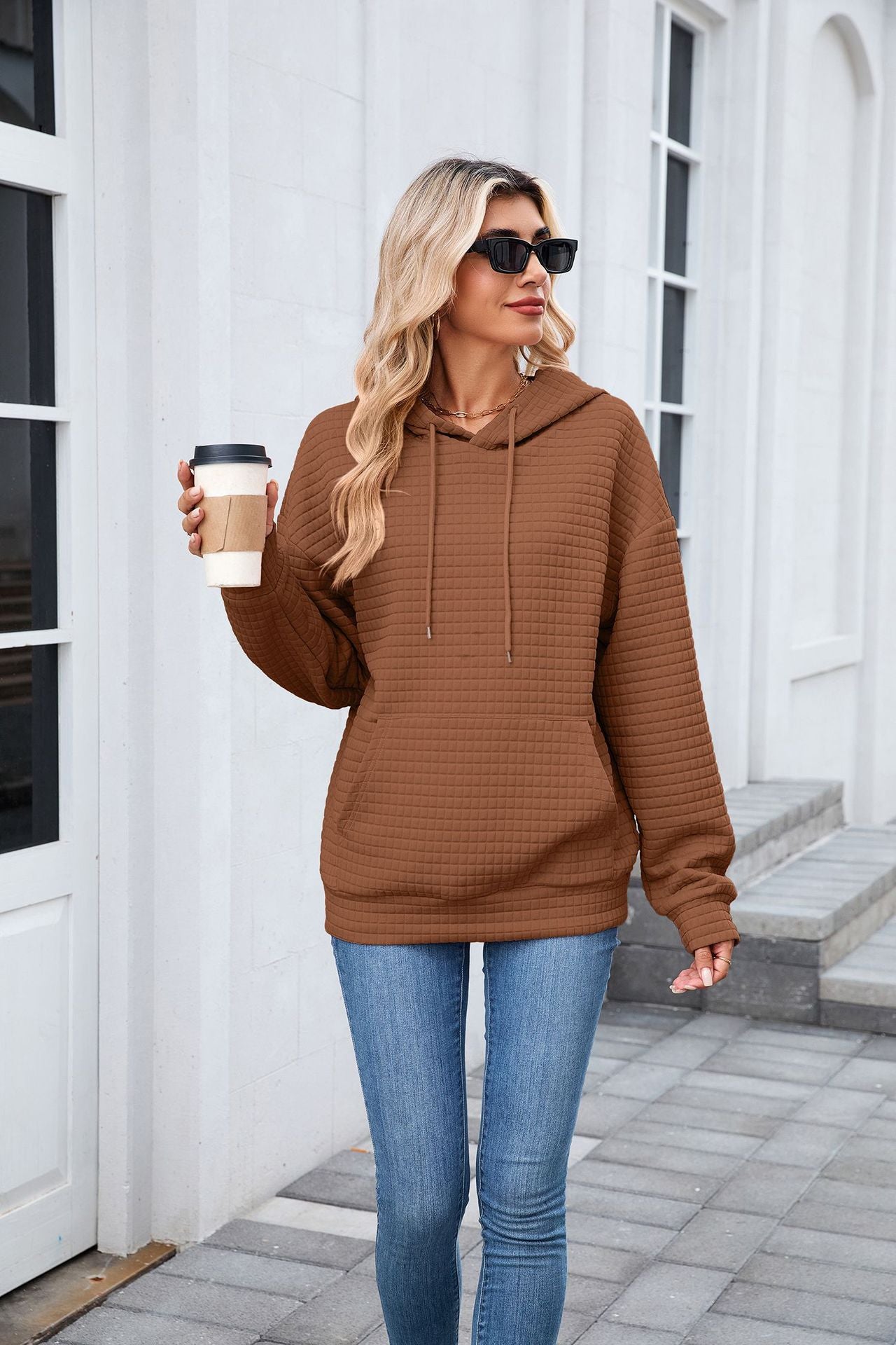 Casual Oversized Hooded Sweatshirt with Pockets for Women
