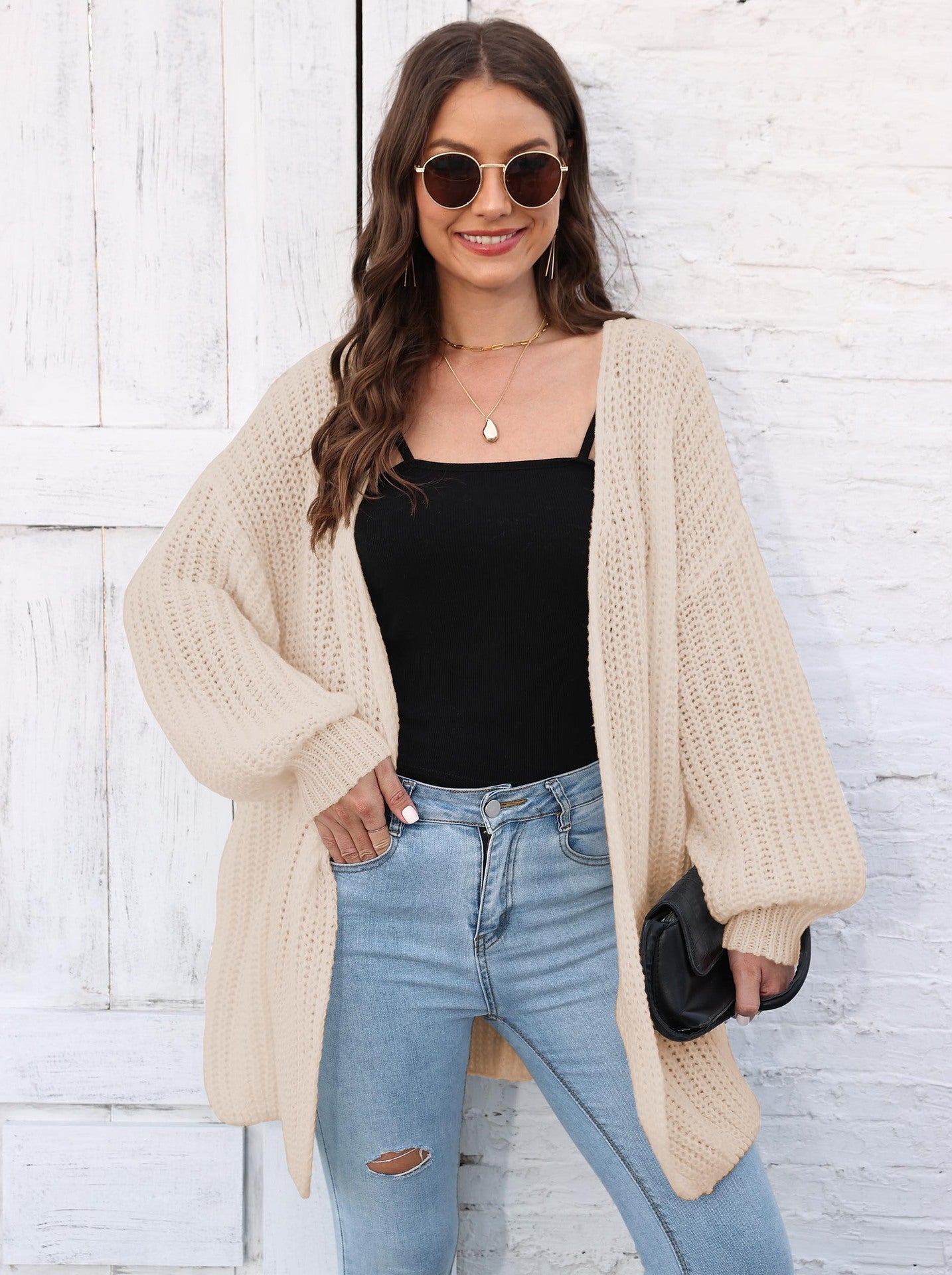 Women's Thick Coat Sweater Women's Cardigan Loose Lazy Style