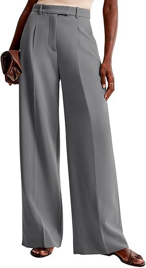 Women's High-Waisted Wide-Leg Pants – Elegant Business Trousers