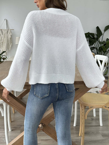 Floral Button-Up Cardigan | Cozy Crochet Trim Sweater