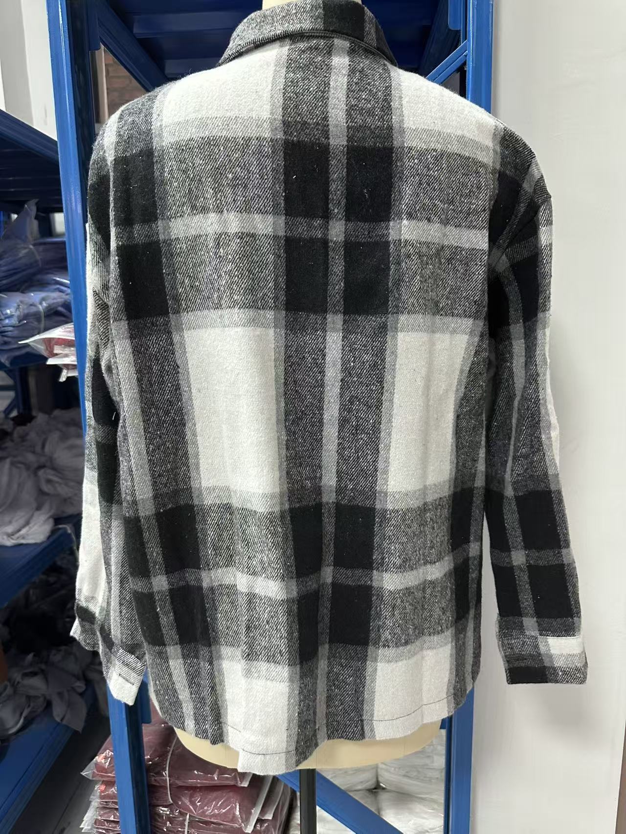 Women's Oversized Plaid Flannel Shacket Long Sleeve